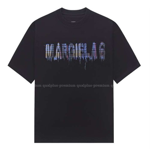 [국내배송] 메*마르지엘라 체크 로고 티셔츠